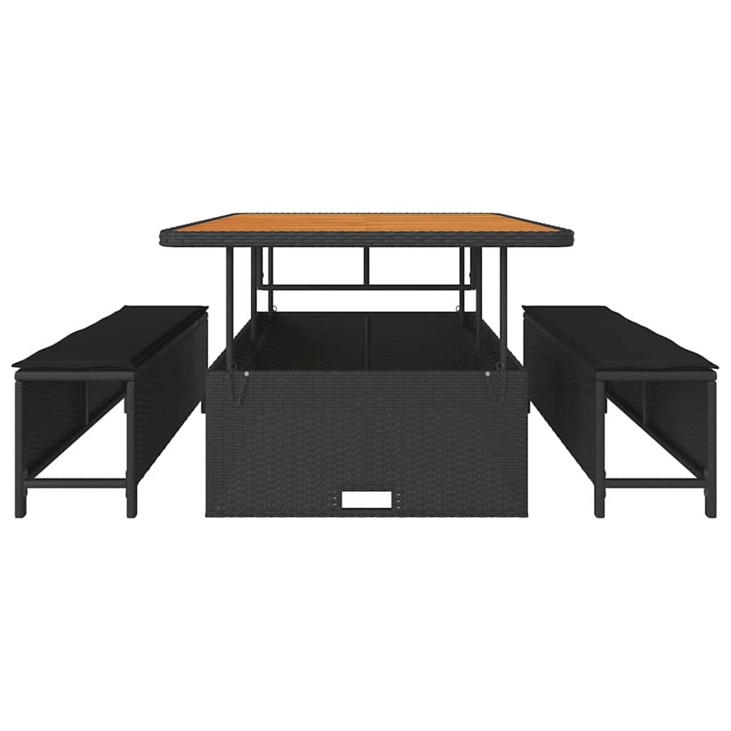 Conjunto comedor jardín polirratán, resistente