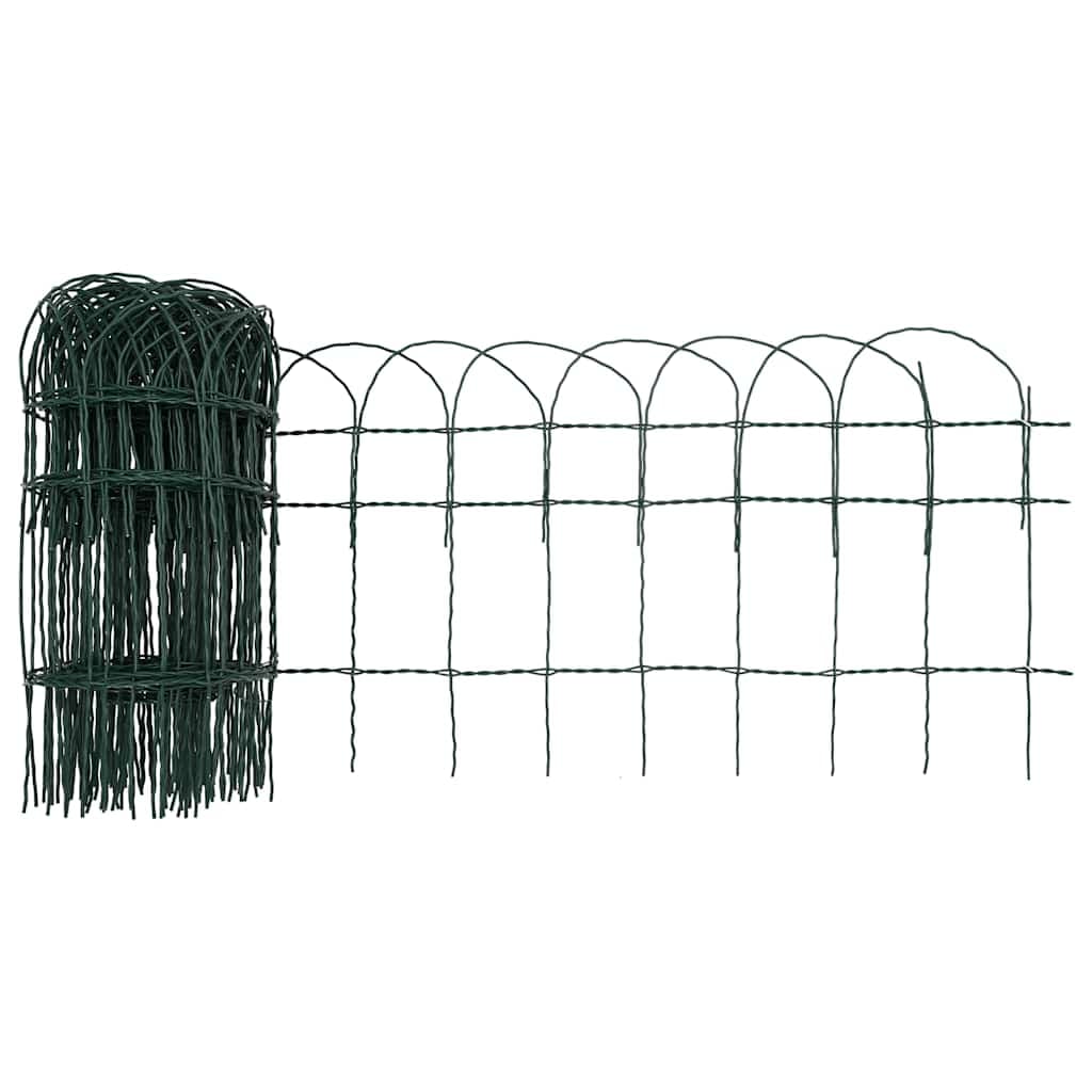 Recinzione da giardino in ferro verniciato a polvere, 10 x 0,4 m