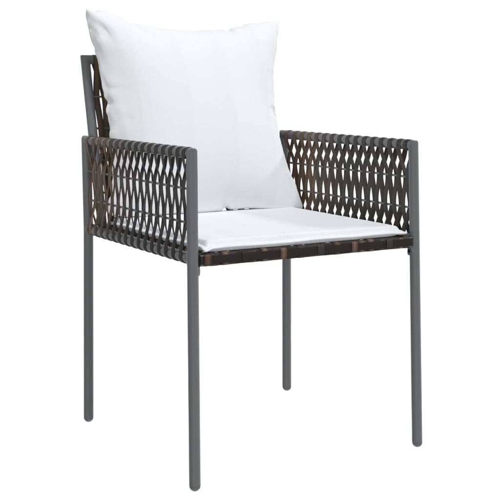 Gartenstühle 2er Set Poly mit Polstern, 54 cm