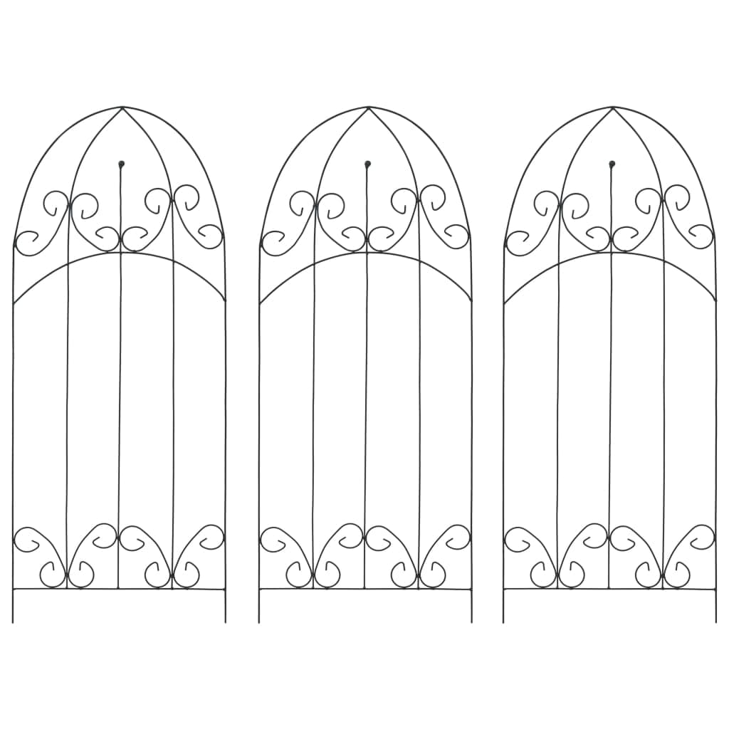 Set di 3 graticci rampicanti, 40 x 100 cm, ferro