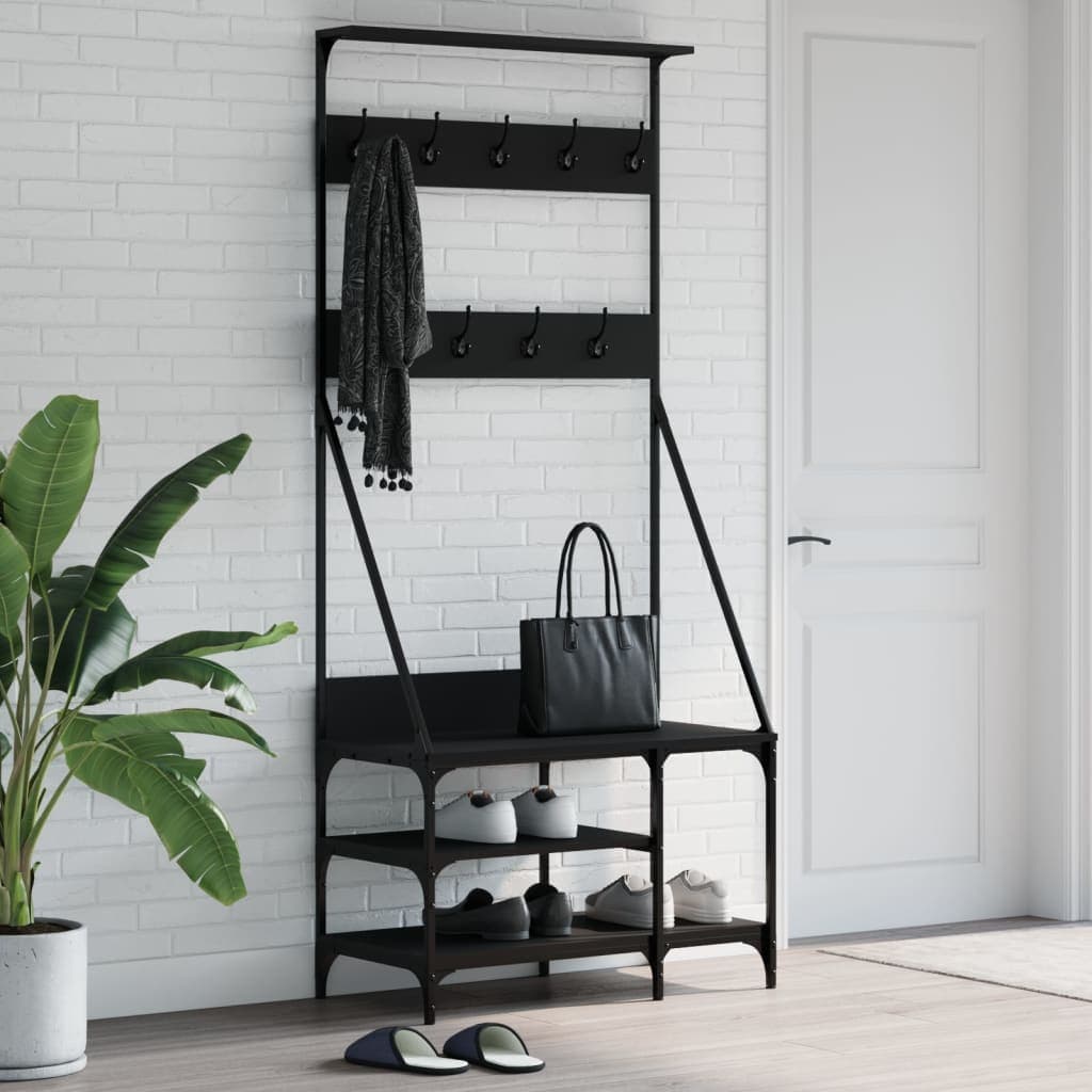 Kleiderständer mit Schuhregal 80 cm