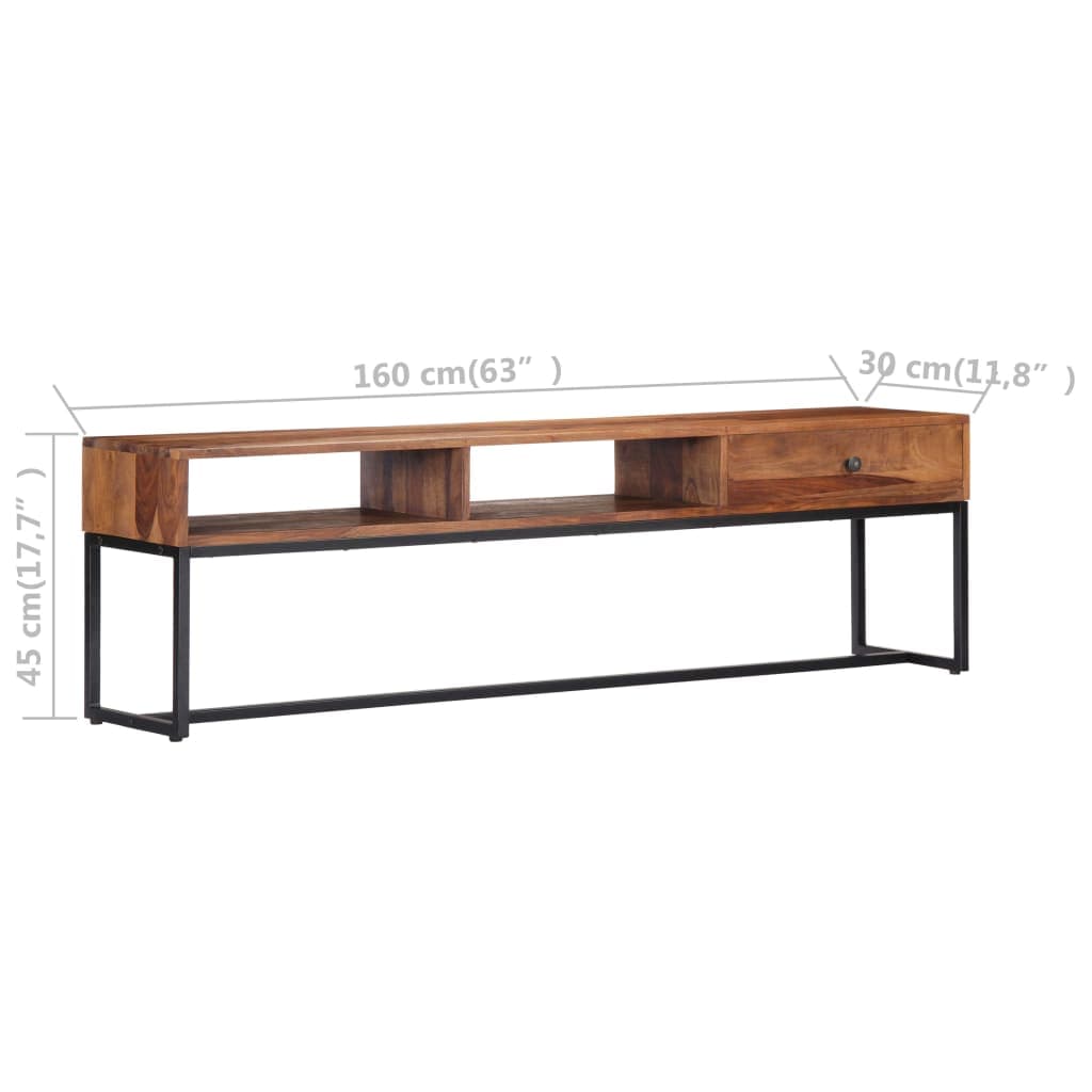 TV-Schrank Akazie massiv 160x30x45 cm