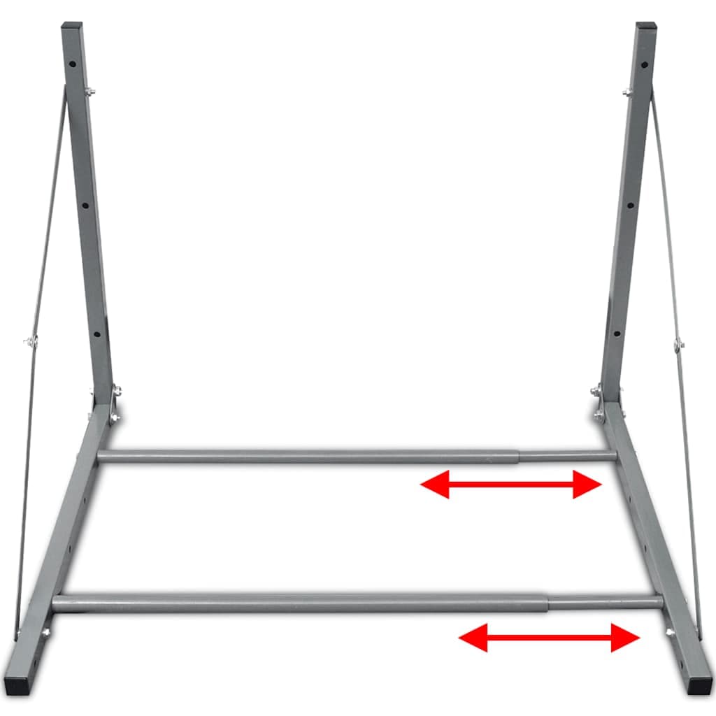 حامل إطارات فولاذي فضي للتركيب على الحائط