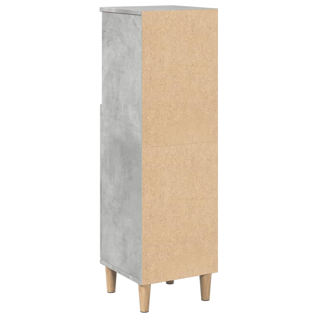 Armoire de salle de bain béton gris 30x30x100 cm