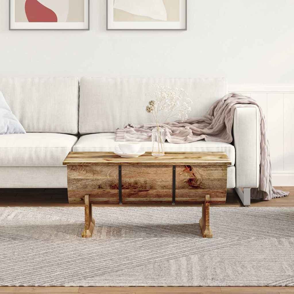 Couchtisch massives Mangoholz 88x50x40 cm