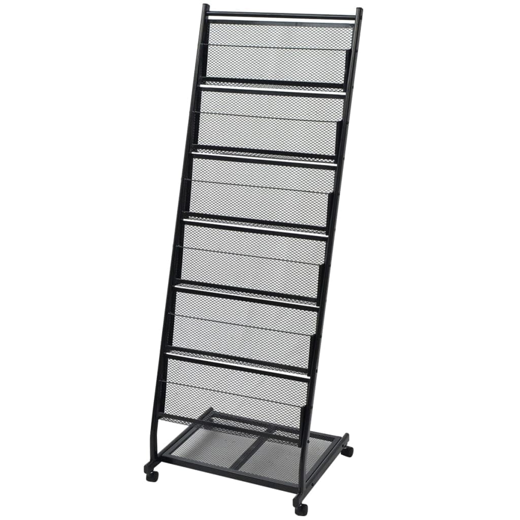 Porte-revues 47,5×43×133 cm Noir A4
