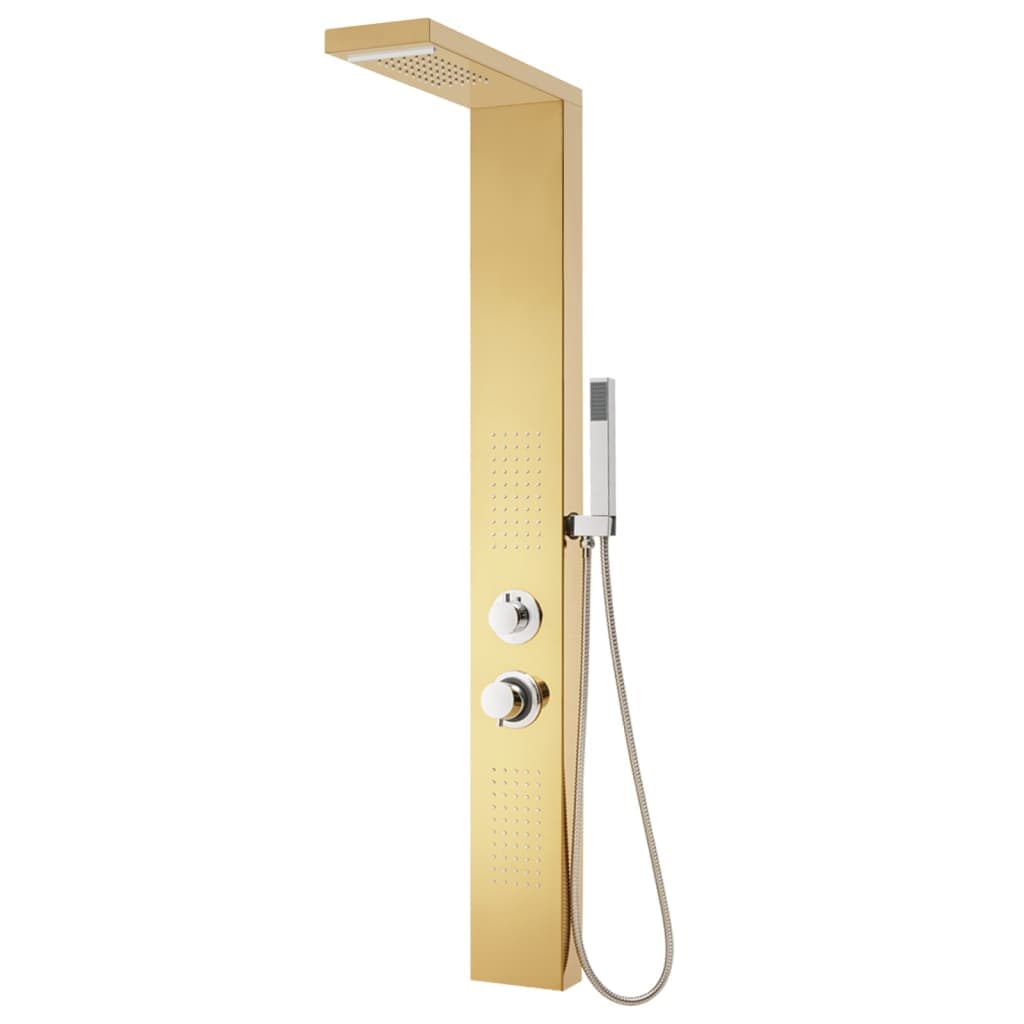 Sistema de panel de ducha de acero inoxidable 201 en dorado