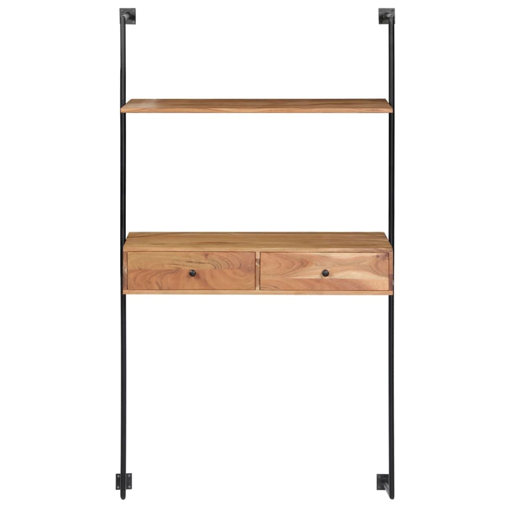 Bureau mural 90x40x170 cm en acacia massif