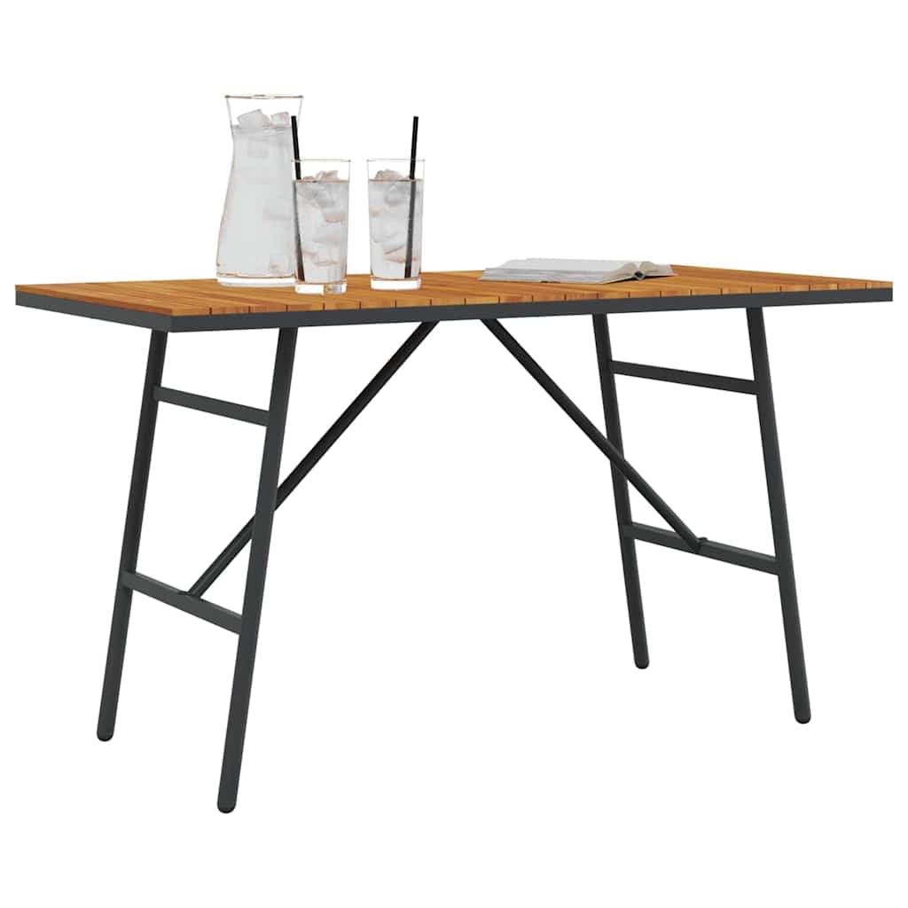 Esstisch aus massivem Akazienholz, braun, 110 cm