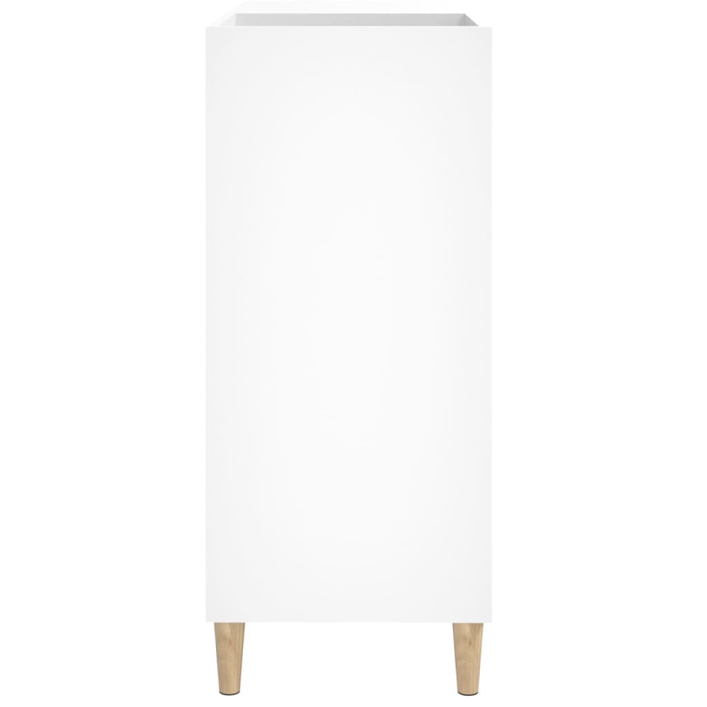 Weißes Schallplattenregal 84,5x38x89 cm Holzwerkstoff