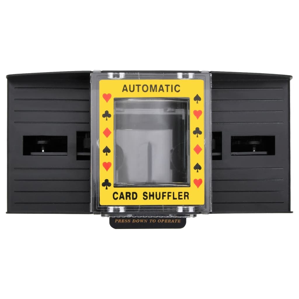 Mezclador de cartas automático negro para 2 barajas