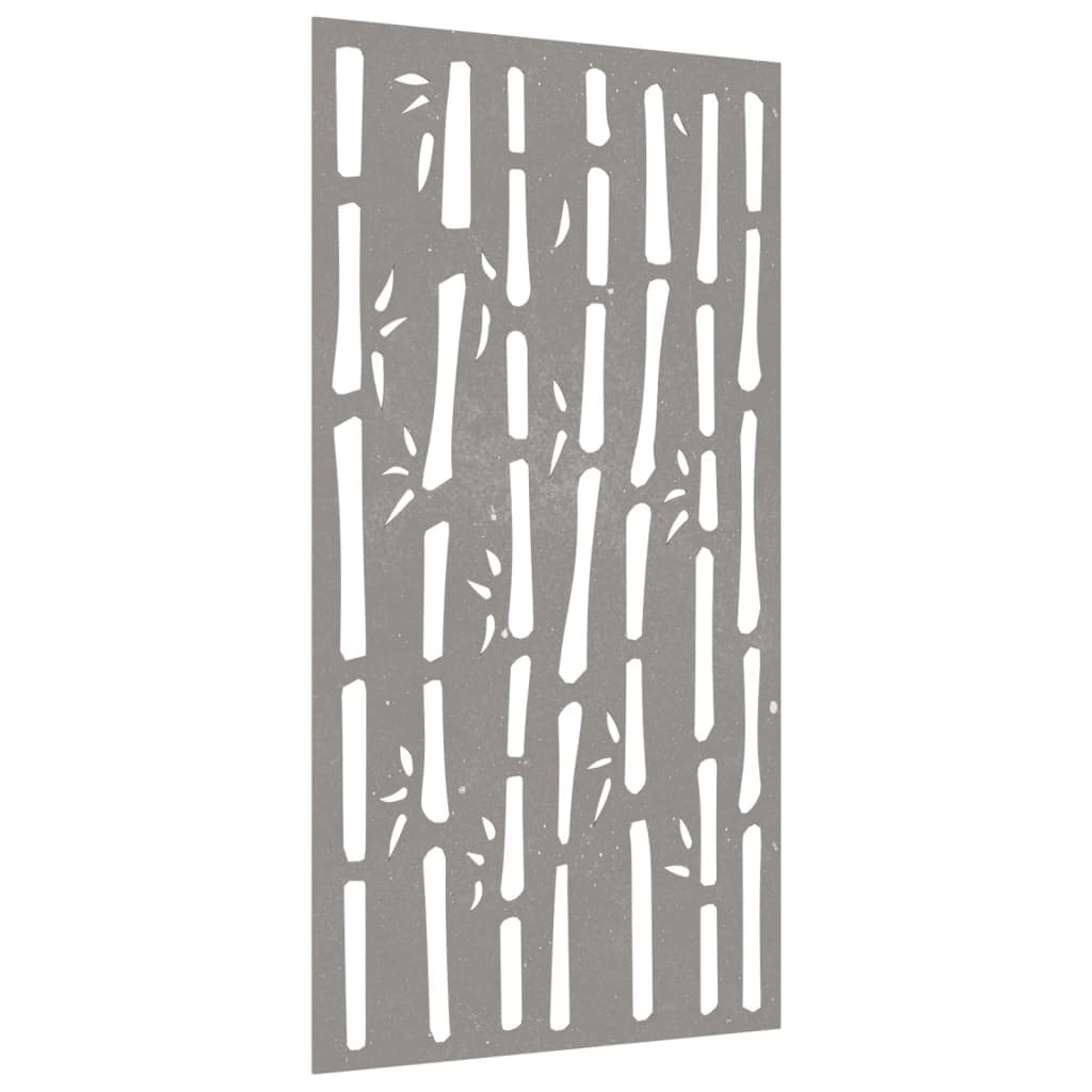 Wanddeko Garten Bambus Cortenstahl 105x55 cm