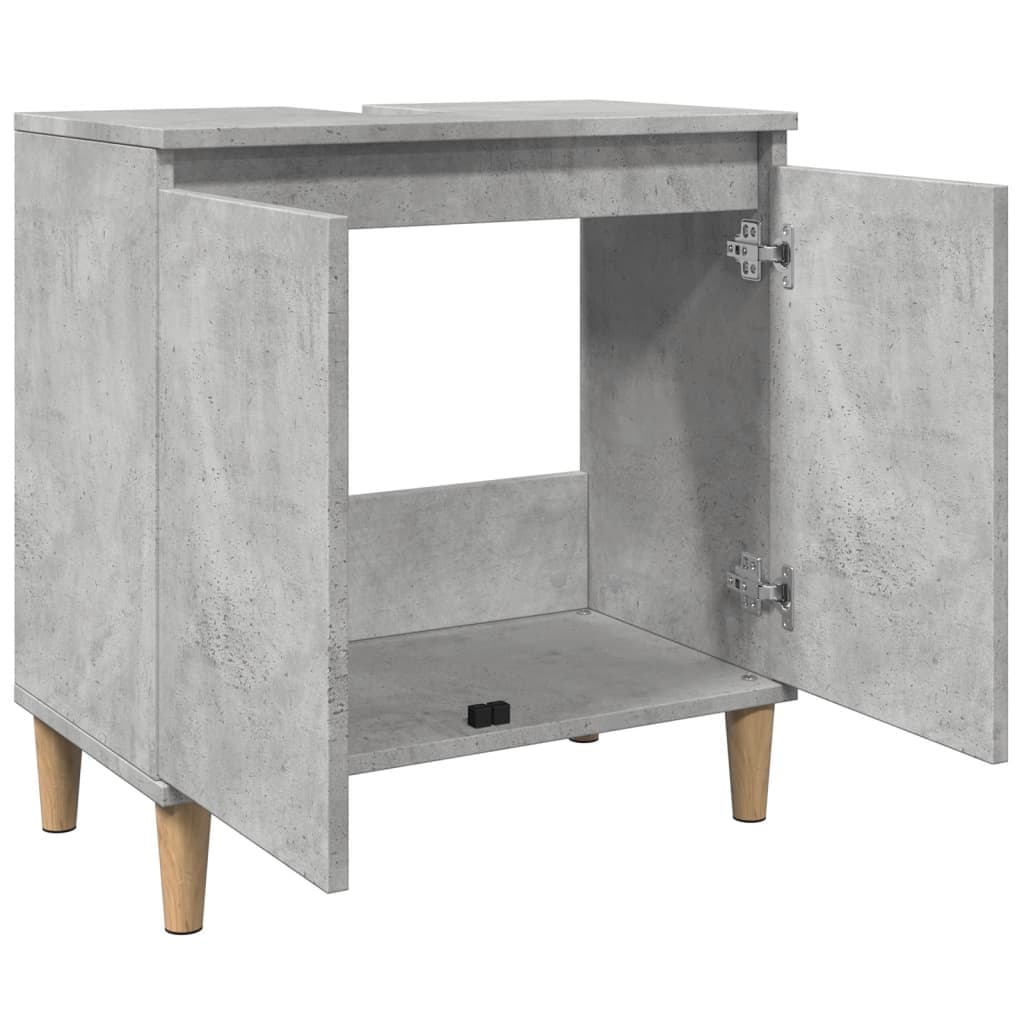 Waschbeckenunterschrank Betongrau 58x33x60 cm
