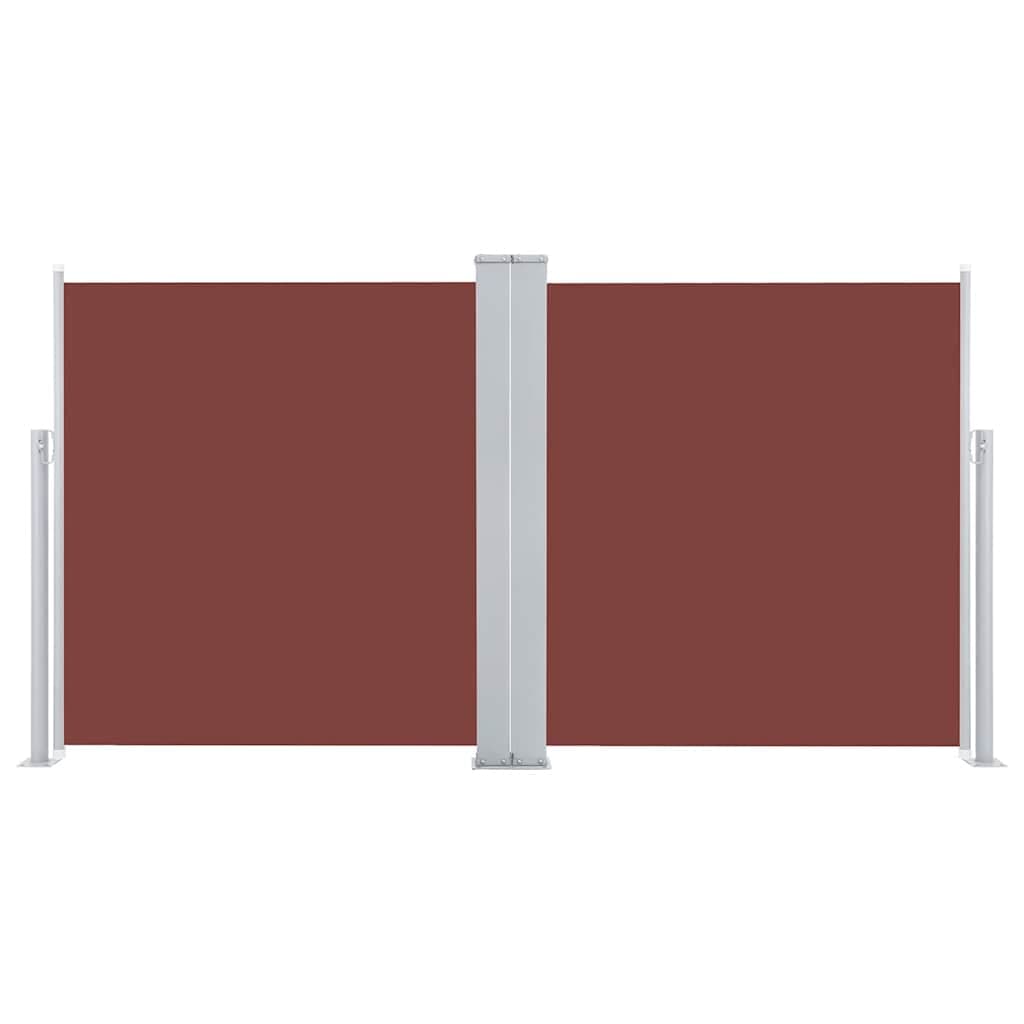 Tenda laterale estensibile marrone 100 x 600 cm