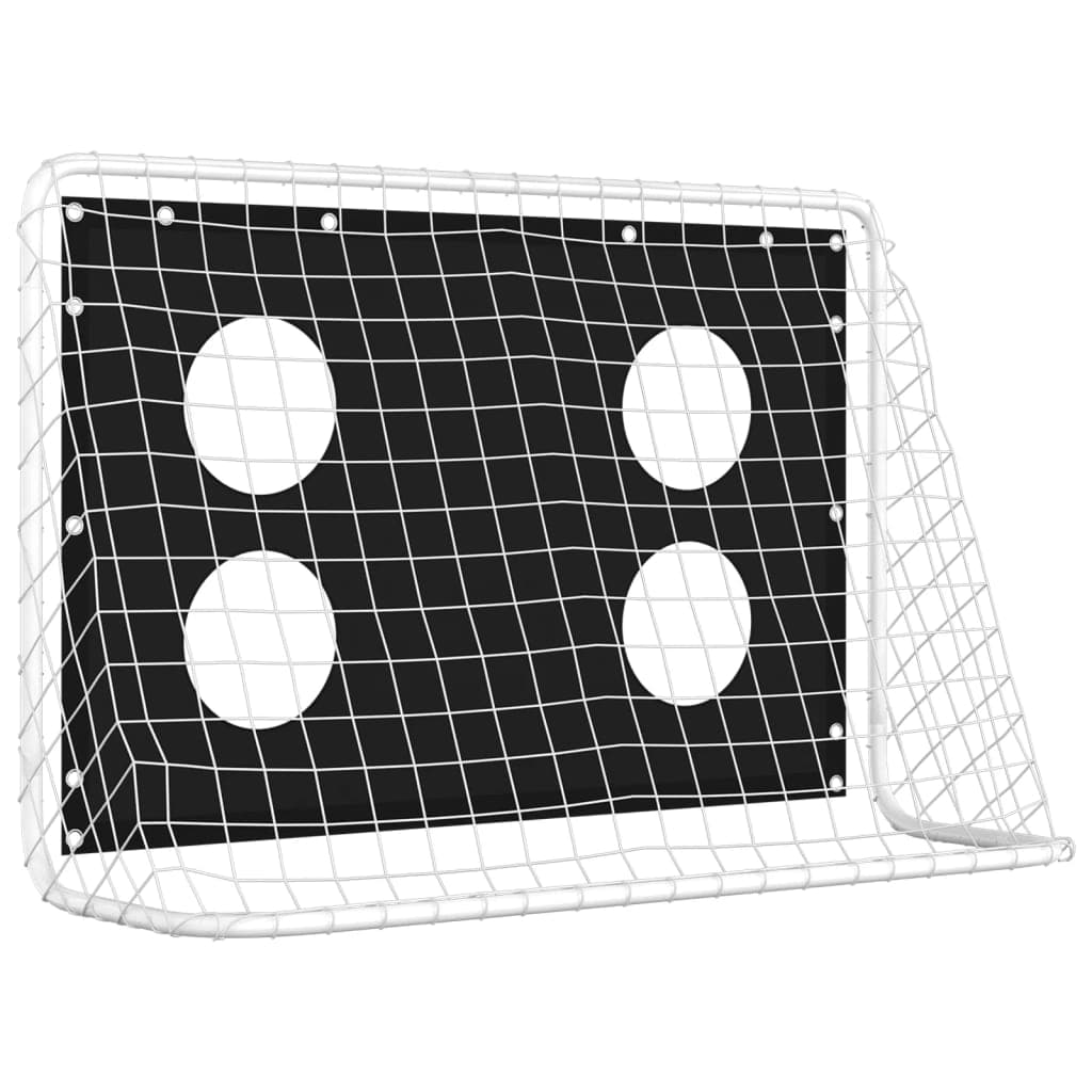 Fußballtor mit Zielwand aus Stahl 184x61x122 cm