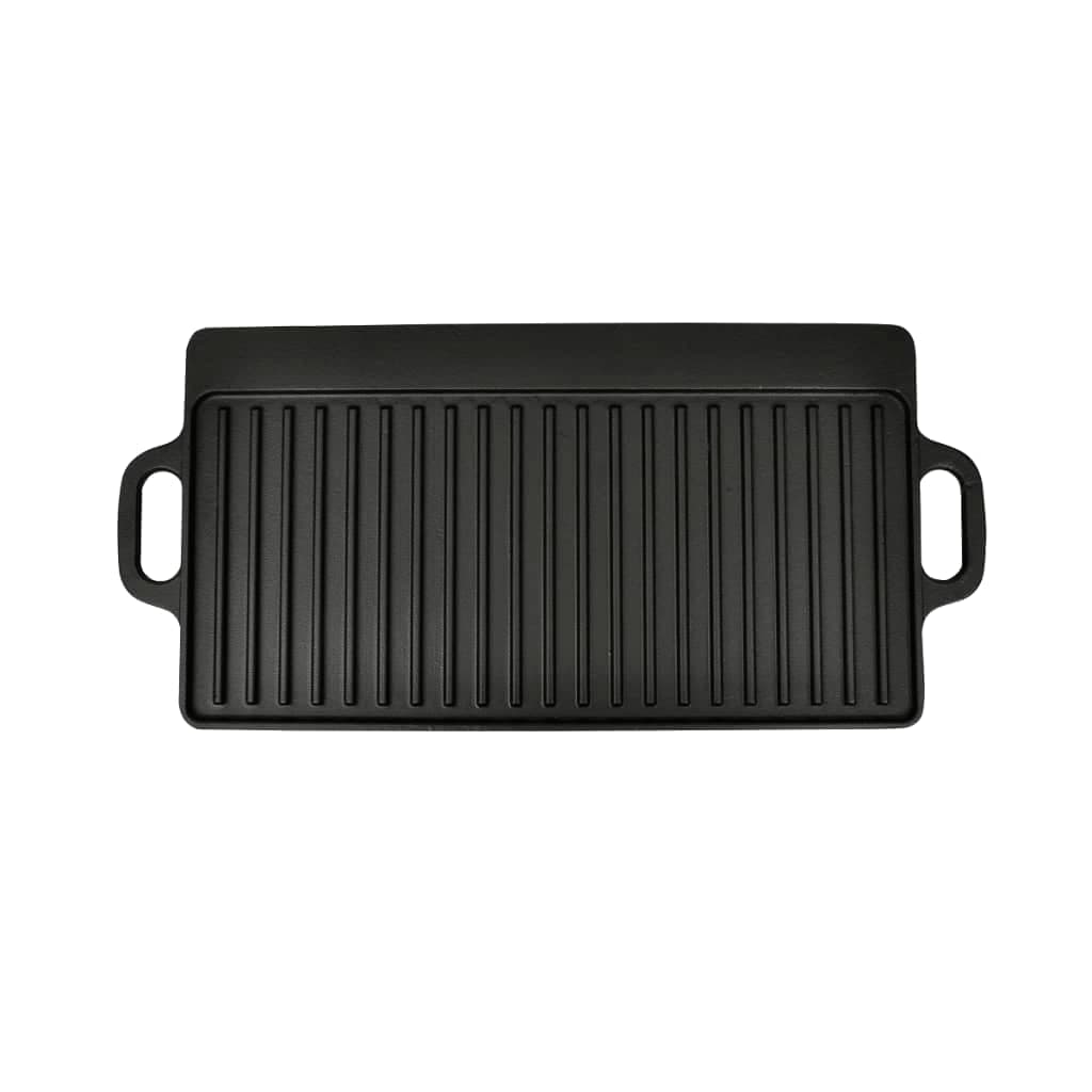 Reversible Cast Iron Grill Plate 50 x 23 cm