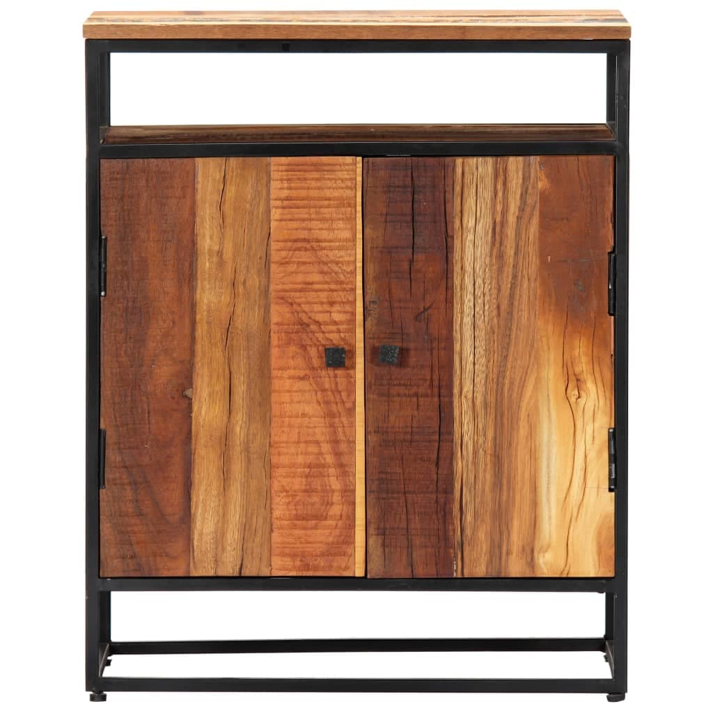 Seitenschrank 60x35x76 cm Massivholz Stahl