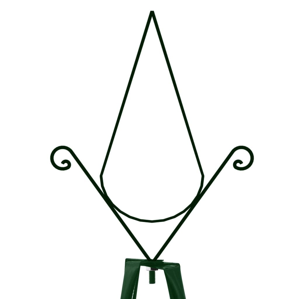 Graticcio in ferro 2 pezzi verde scuro 35x35x195 cm
