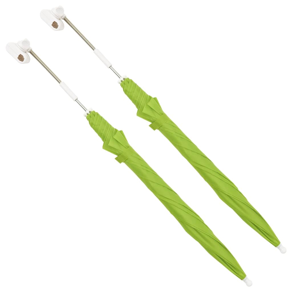 Pare-soleil pour chaises de camping, 2 pcs, vert