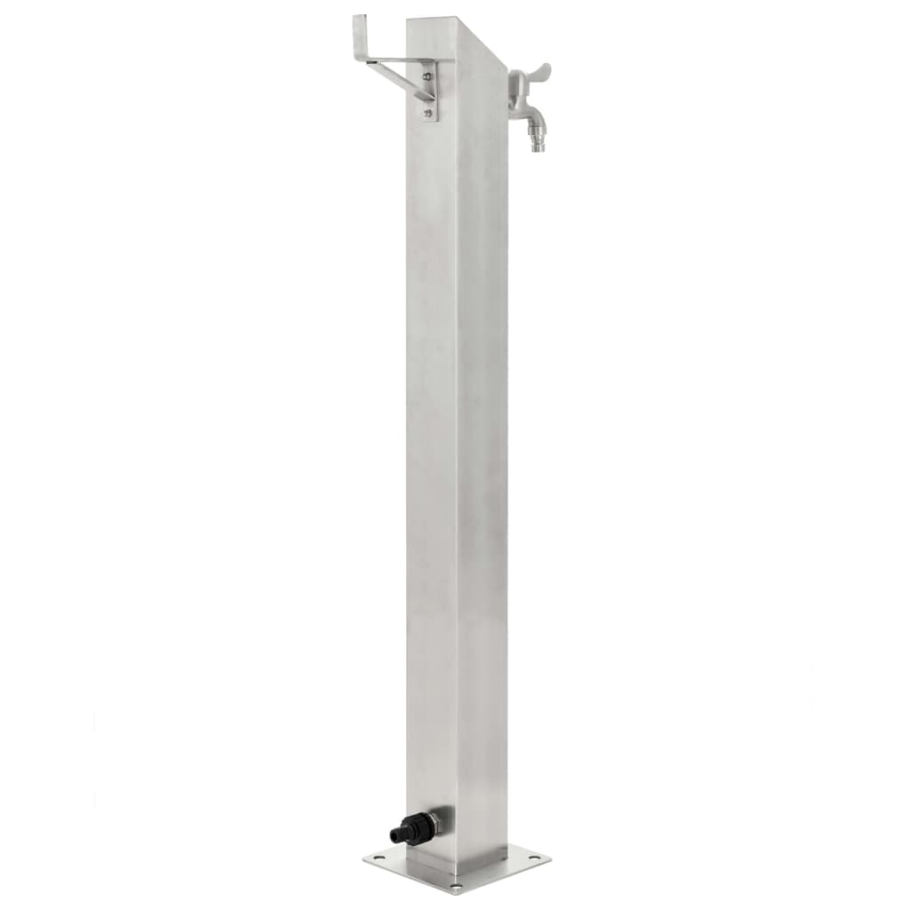Colonna dell'acqua quadrata in acciaio inox 95 cm