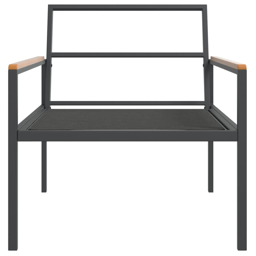 3-teiliges Garten-Lounge-Set mit Polstern, Anthrazit