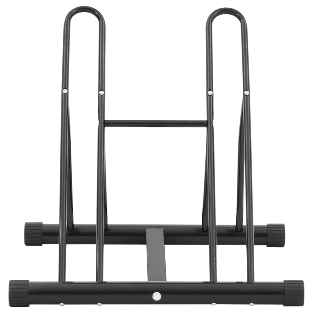 Soporte de pie para 2 bicicletas de acero