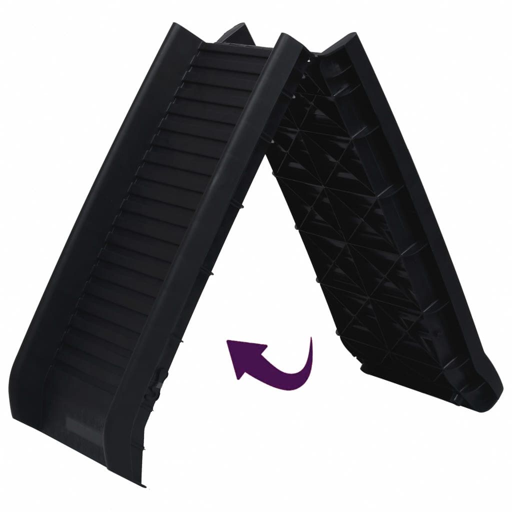 Faltbare Hunderampe Schwarz 155,5x40x15,5 cm