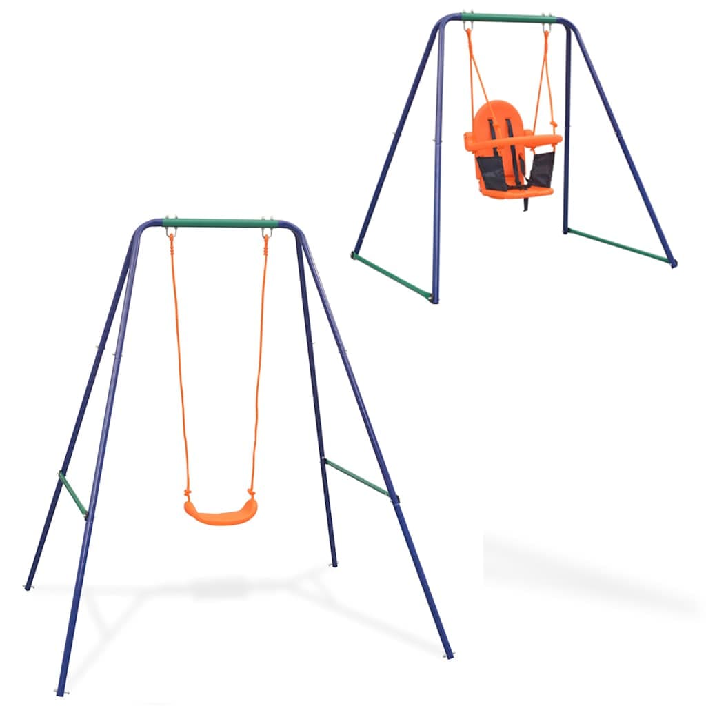 2-in-1 Schaukel und Babyschaukel in Orange
