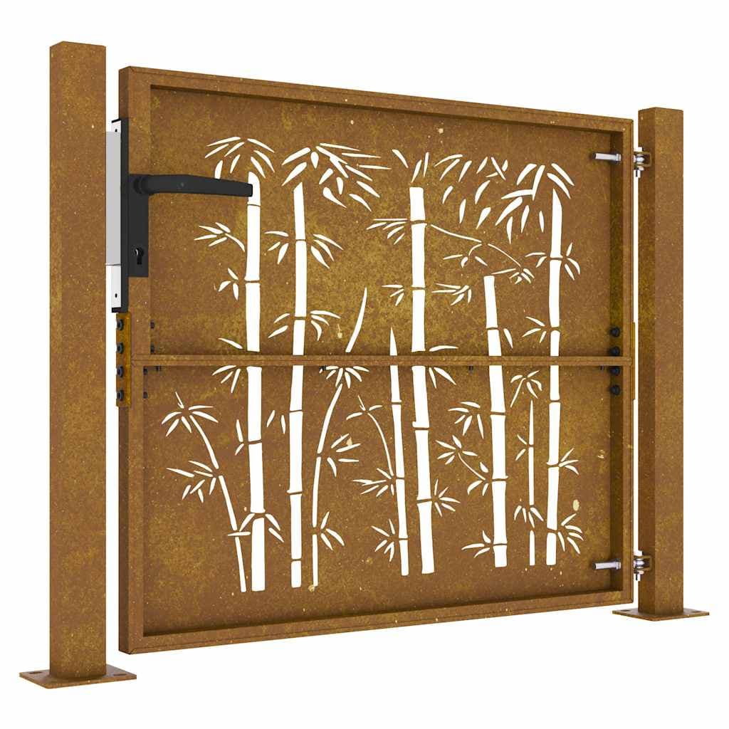 Cancello da giardino in acciaio corten design