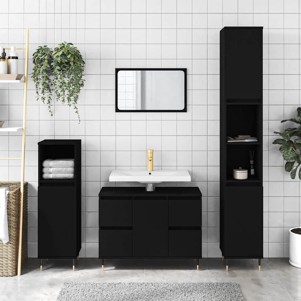 Badezimmerschrank 80 cm Holzwerkstoff