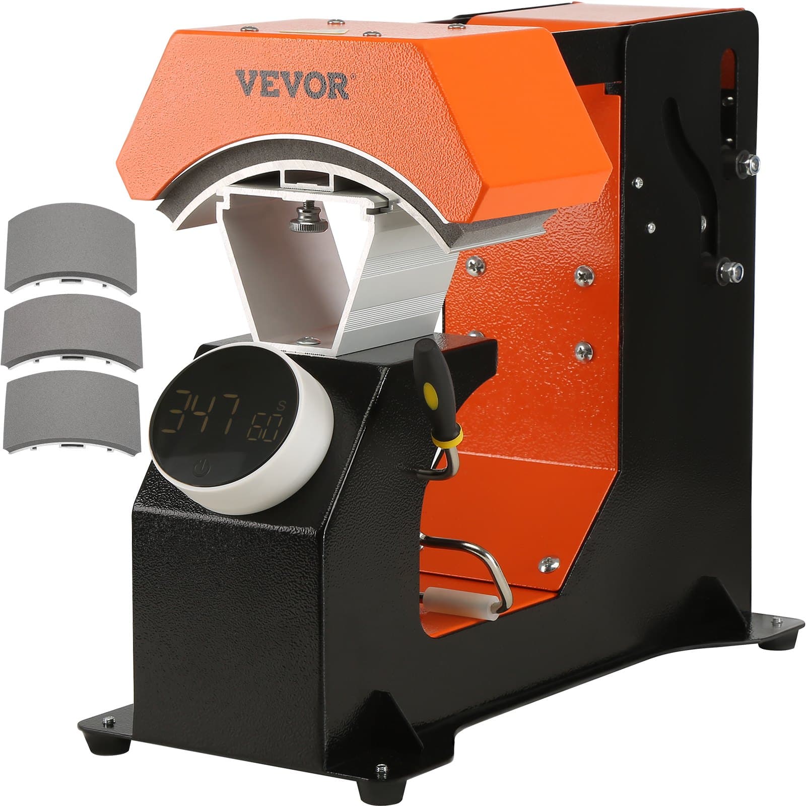 3-in-1 cap press with three pad sizes