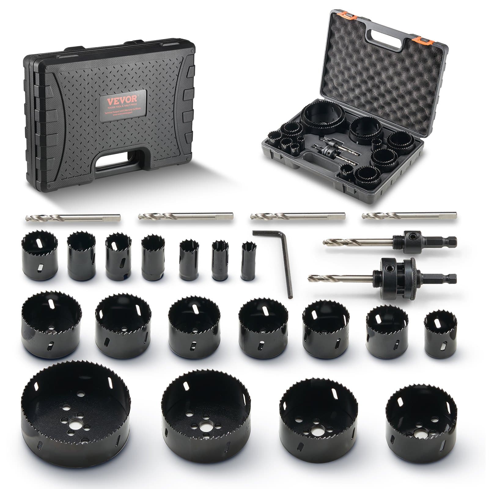 Lochsäge Set Bimetall, 18-teilig, Schnitttiefe 38 mm