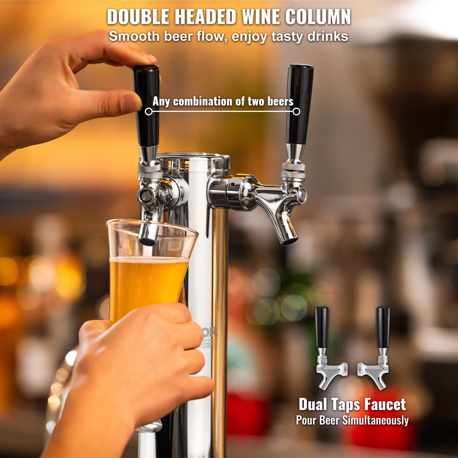Set tour de tirage bière avec deux robinets