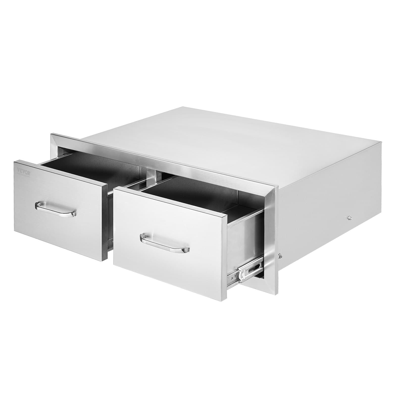 Porta per barbecue in acciaio inox a doppio strato 75 x 25 x 50 cm