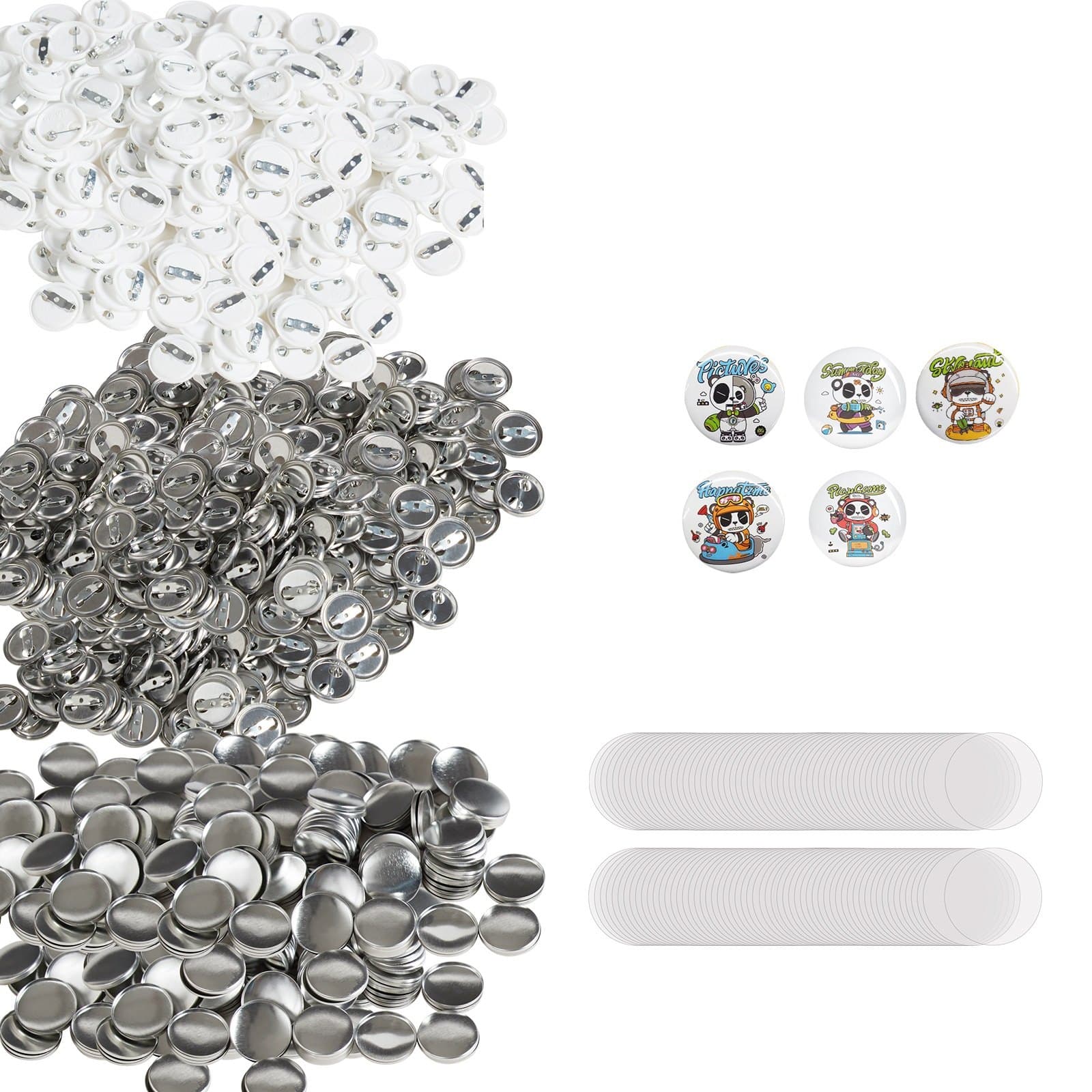 Button Maker Accessories 25 mm with 500 Blanks
