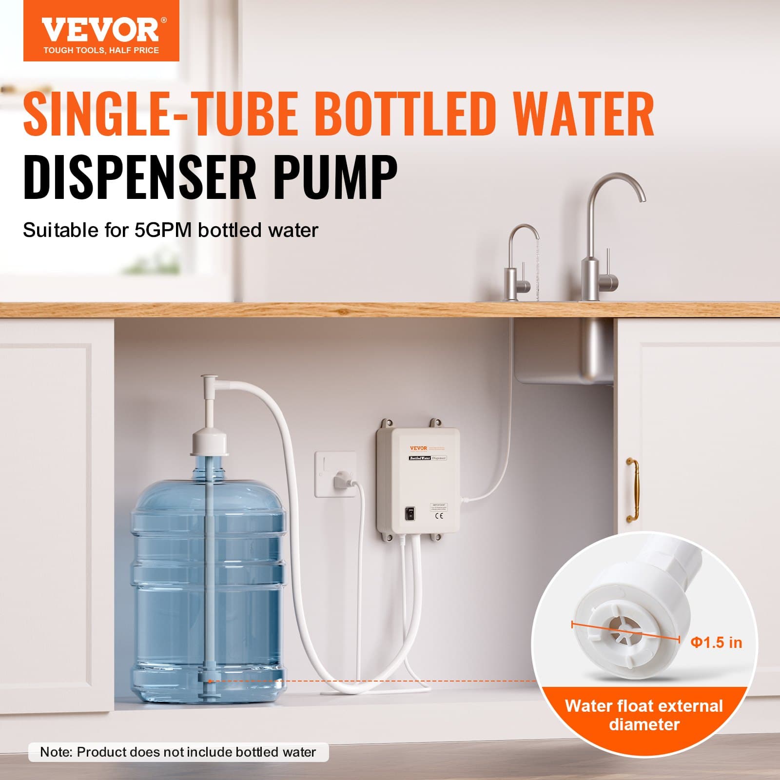 Water Dispenser with Dosing Pump for Bottles, 3.79 Liters