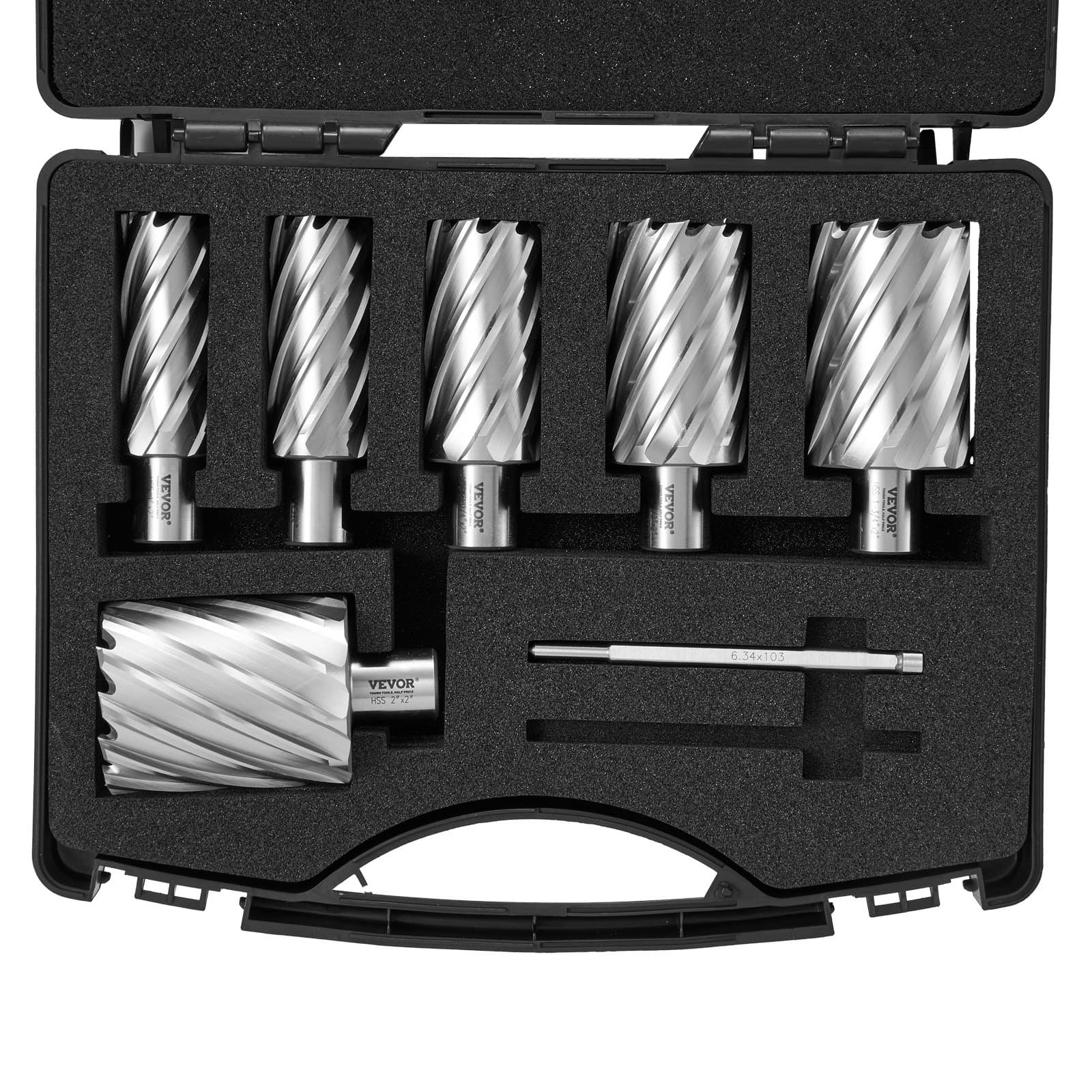 Kronenbohrer-Set Metall 6-teilig, 1 bis 2 Zoll