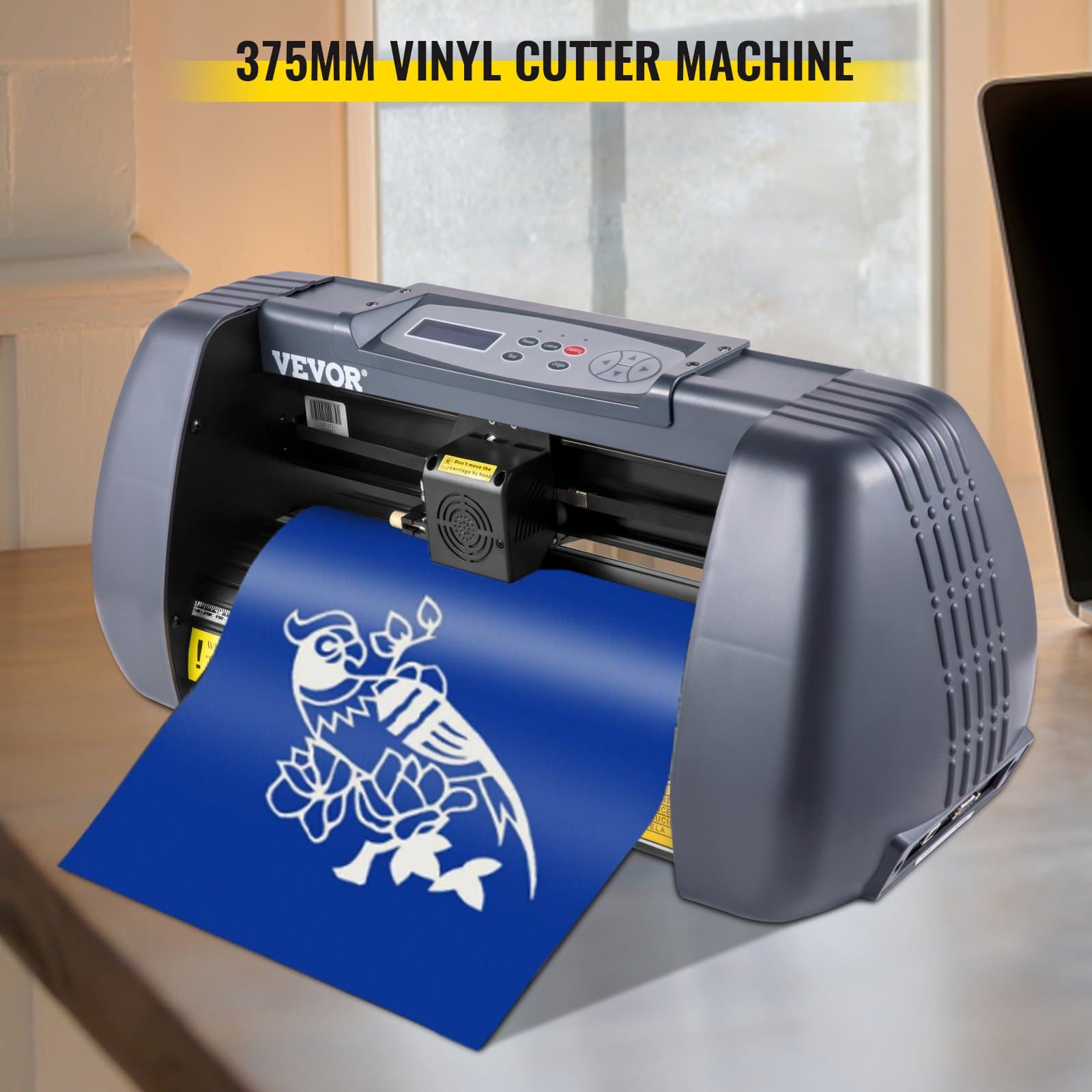 375 Mm Vinyl Schneideplotter Papiereinzug, Folienplotter Drucker Vinyl Schneiden Set, Unterstützt DM/PL, HP/GL-Sprache, 