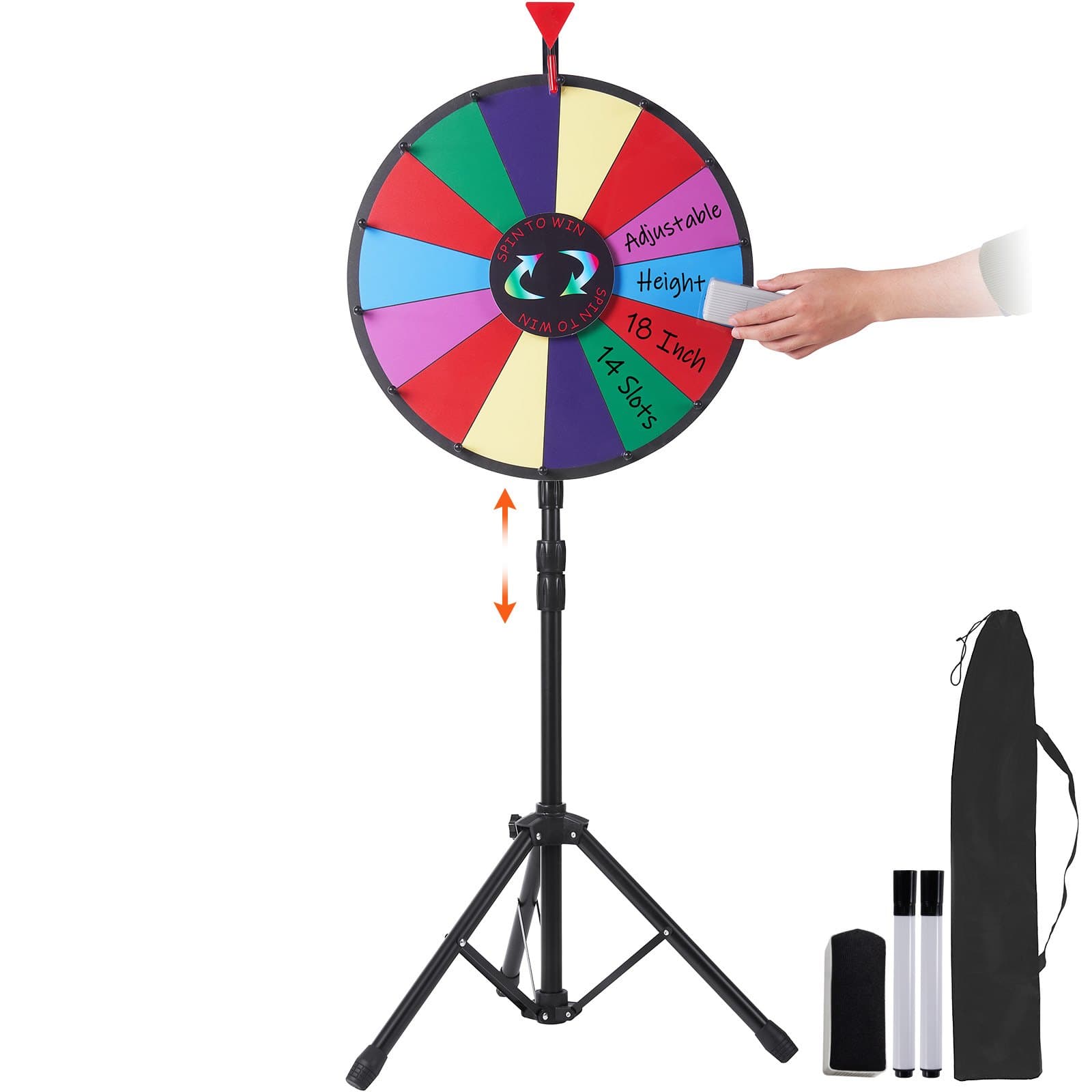 Glücksrad 46 cm mit Stativ und Acrylplatte