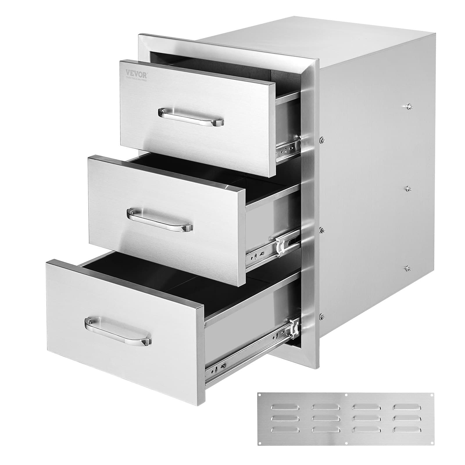 Cassetti per cucina esterna in acciaio inox 40x55x45 cm