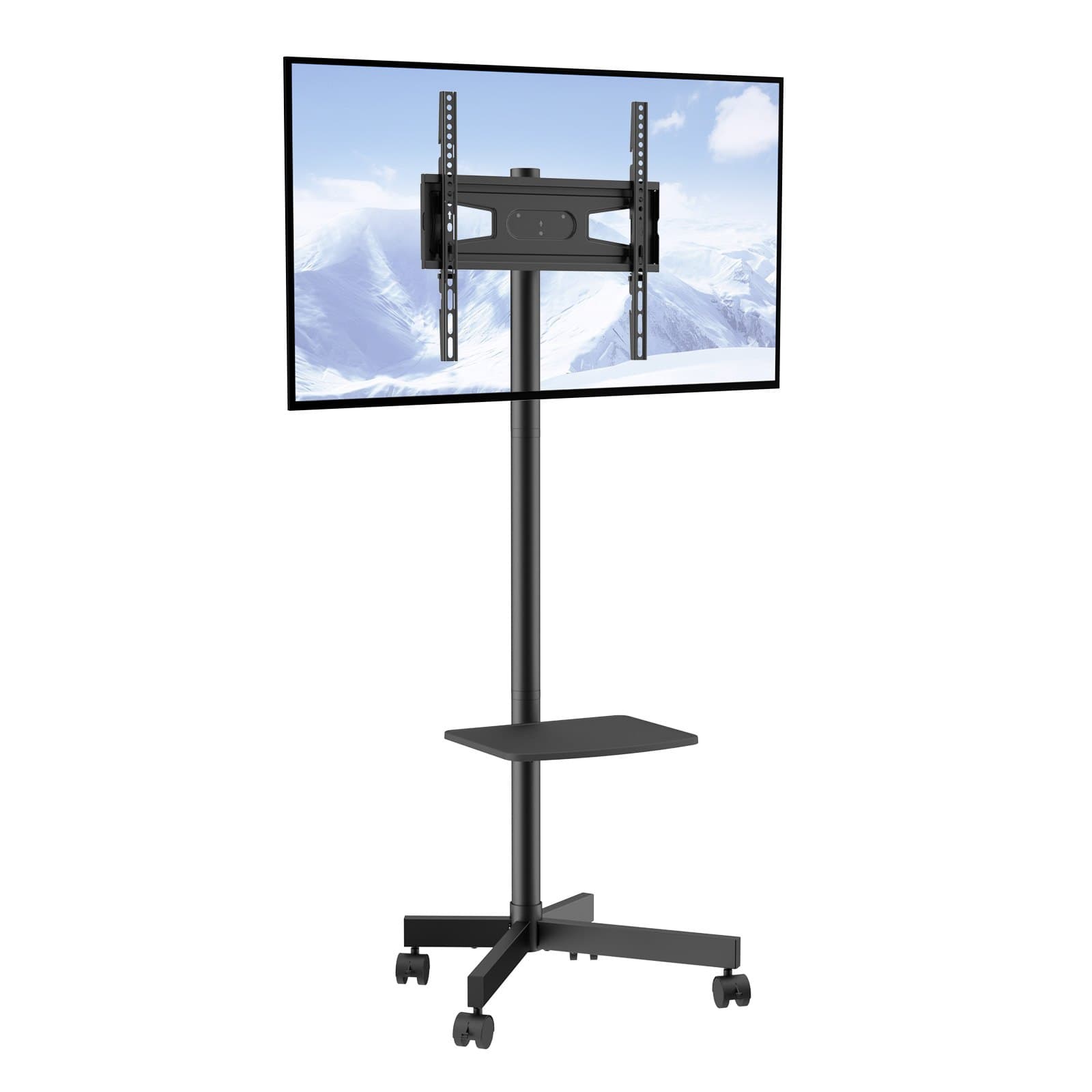 Support TV avec roulettes universel 1430–1538 mm réglable en hauteur, 100 x 100 mm / 400 x 400 mm, support de sol résistant jusqu'à 39,9 kg