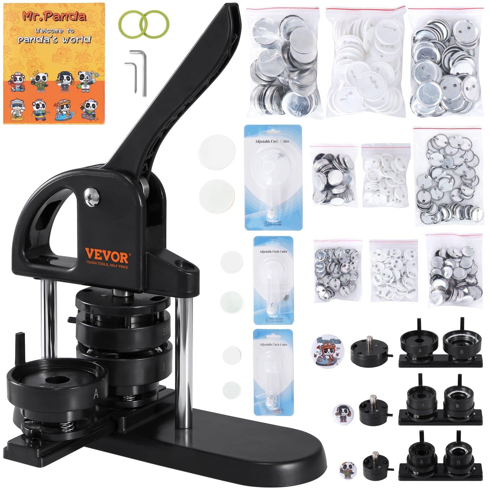 Machine à badges pour boutons 25/32/58 mm