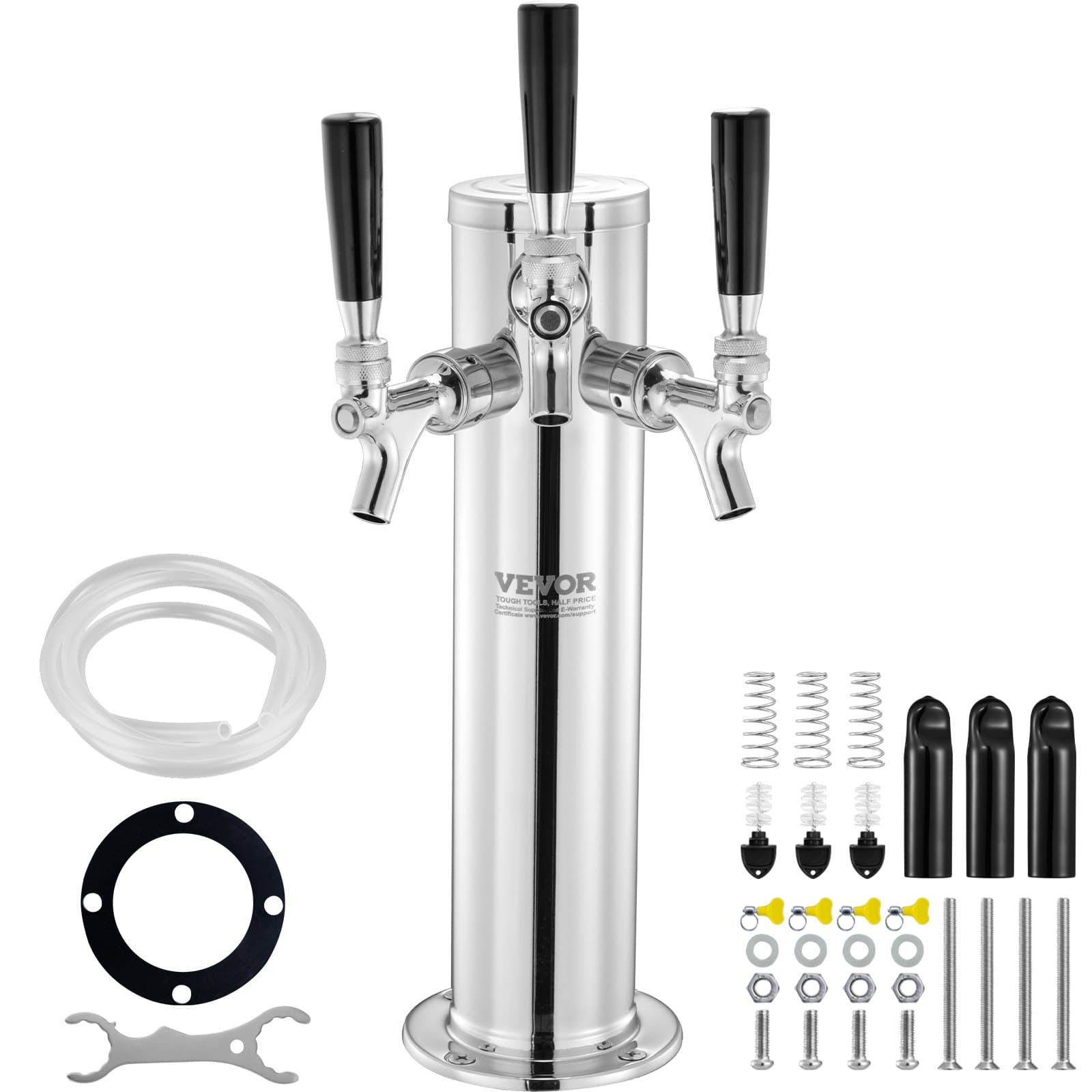 Stainless Steel Beer Tower with 3 Taps