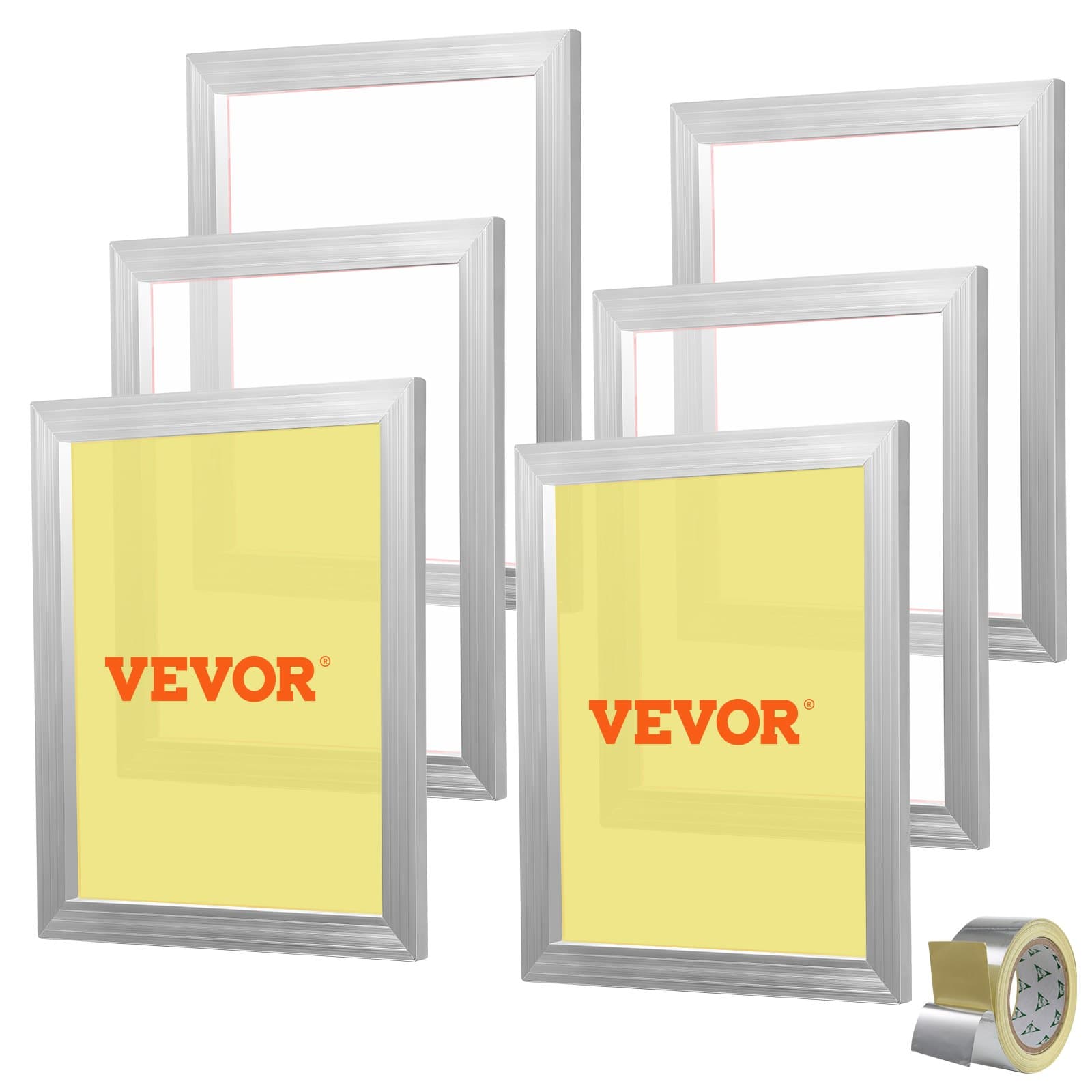 Screen Printing Kit with 6 Aluminum Frames