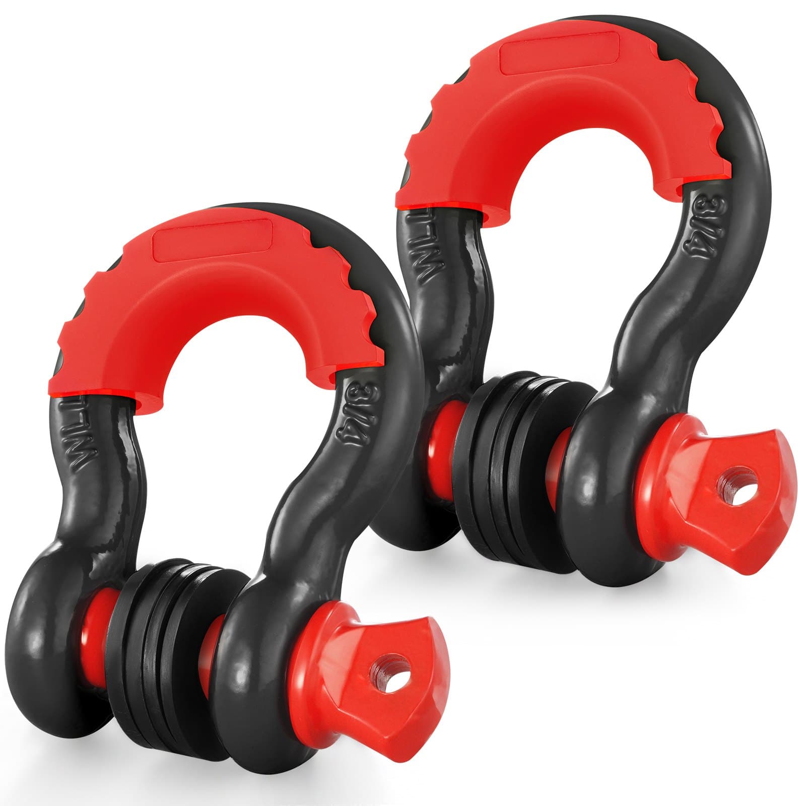 2er-Pack 3/4 Zoll D-Ring-Schäkel Mit 7/8 Zoll Schraubstift Bruchfestigkeit 28500kg