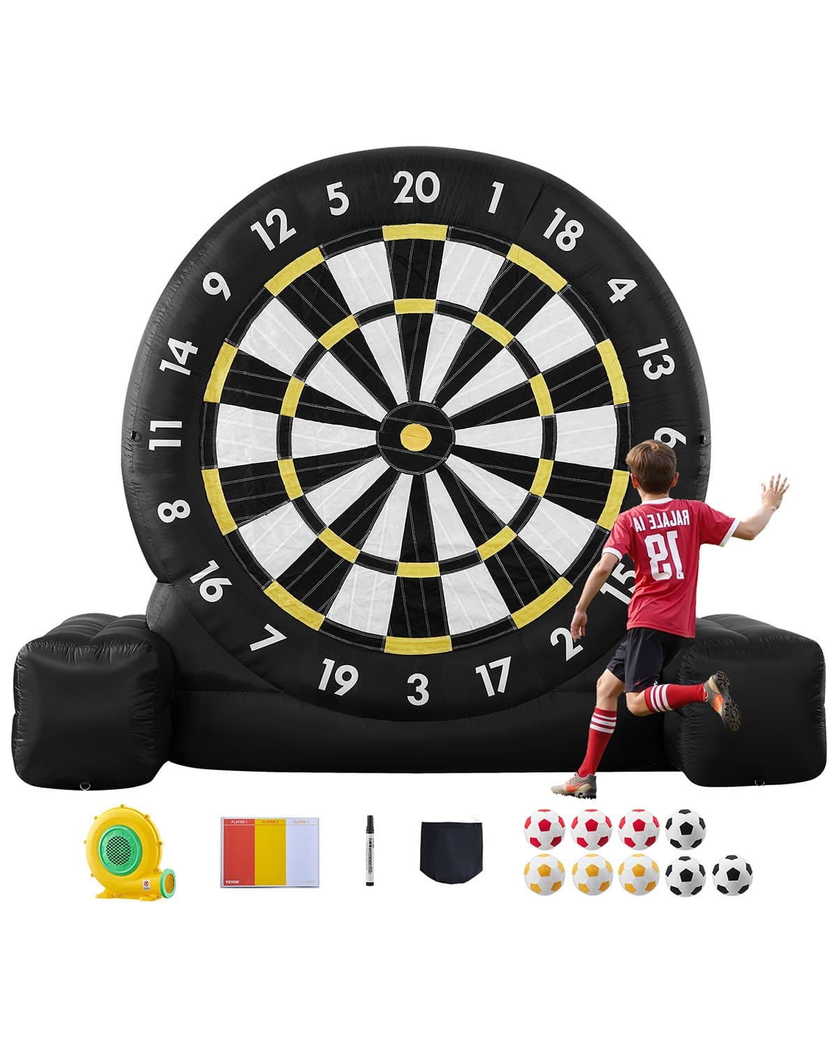 Jeu de fléchettes football gonflable 3,05 m