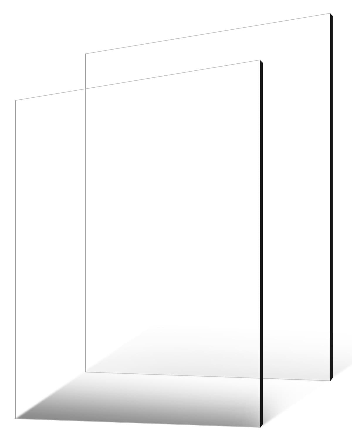 Plaques acrylique transparentes 610x914 mm 6 mm lot de 2