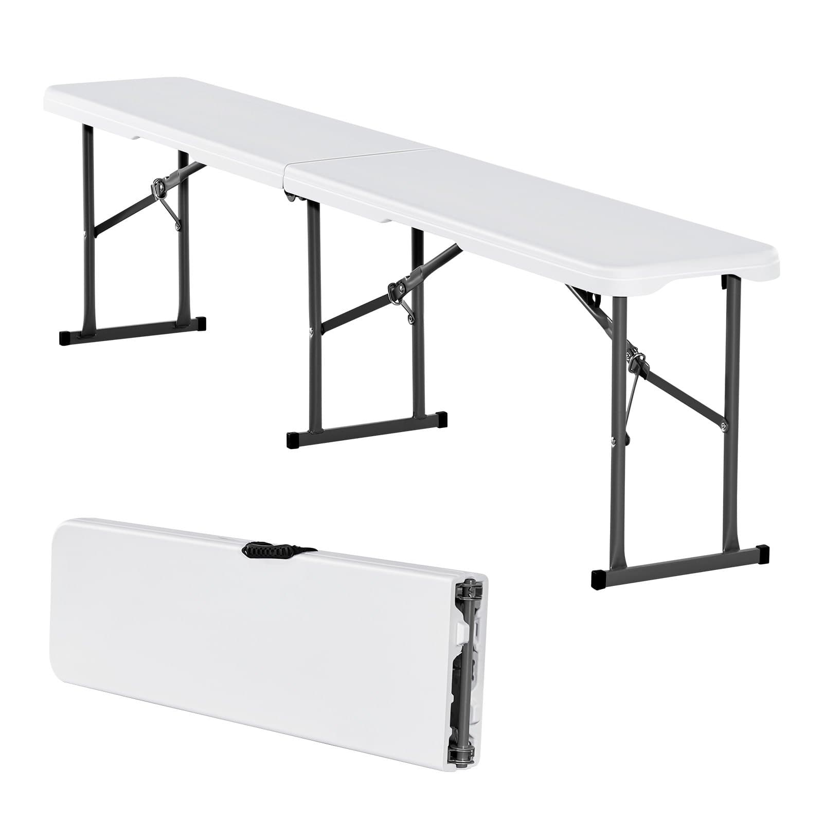Banquette pliante portable en plastique, 1,83 m