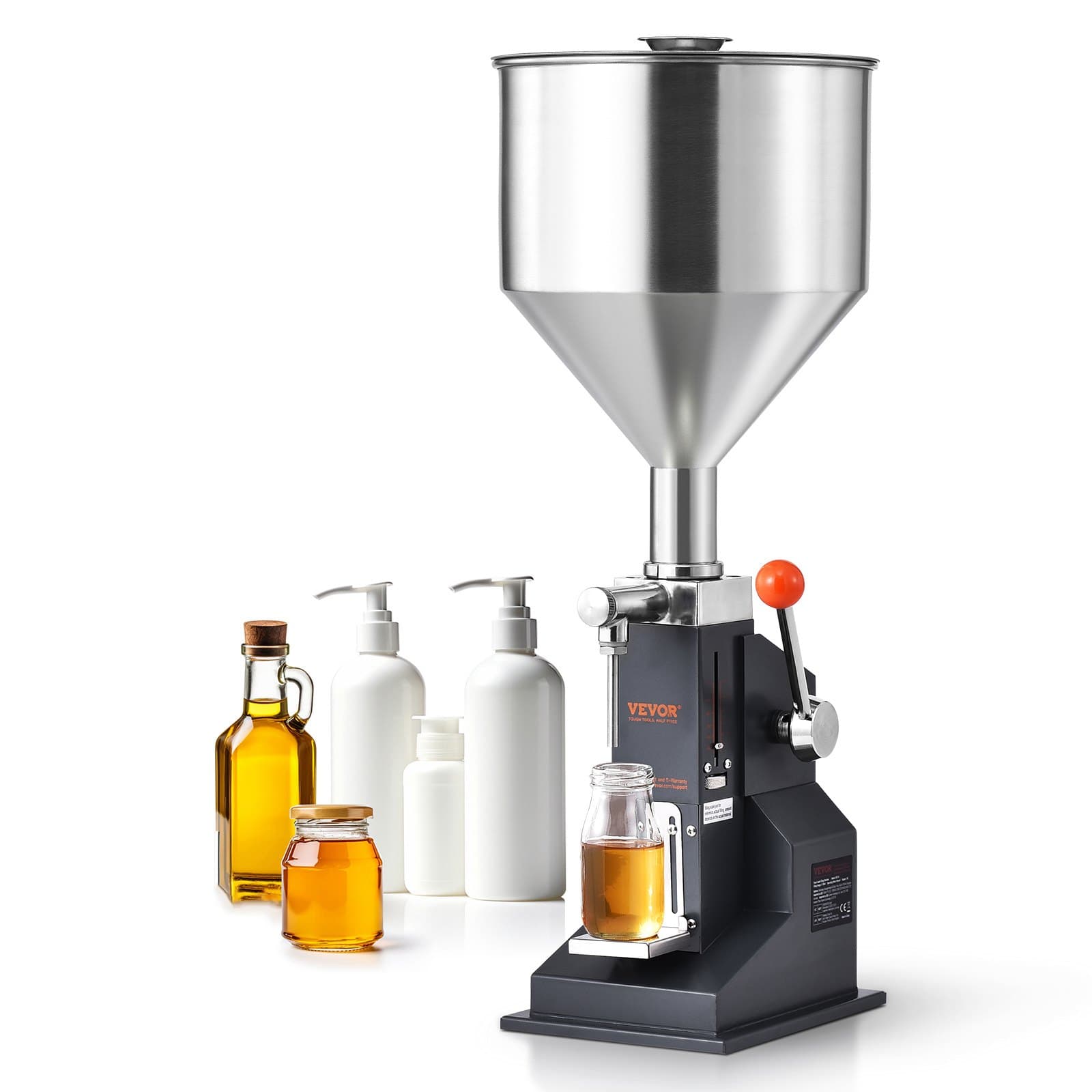 Machine de remplissage manuelle de 5 à 100 ml, machine de remplissage de liquide en acier inoxydable 304 de qualité alimentaire, silicone PTFE, machine de remplissage