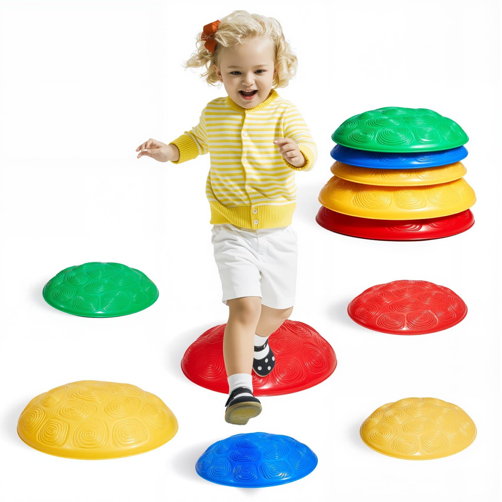 Pierres d'équilibre pour enfants, set de 6, jusqu'à 100 kg